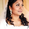 Bridal hairstyle for round face