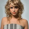 Medium curly hairstyles with bangs
