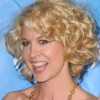 Short blonde curly hairstyles