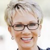 Short hairstyles for older women with glasses
