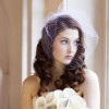 Wedding hair birdcage veil