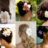 Wedding hair fresh flowers