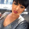 Short haircuts with bangs for black women