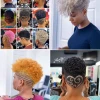 Fade rövid természetes hajvágás fekete nők számára 2023