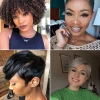 Rövid hajvágás fekete nők számára 2023