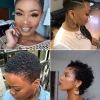 Rövid frizurák 2023 fekete női természetes haj