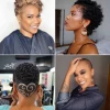 Rövid természetes hajvágás fekete nők számára 2023
