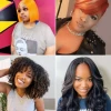 Rövid gyors szövés frizurák 2023 fekete nő