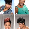Rövid szövés frizurák 2023 fekete nő