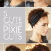 Different styles for pixie cuts