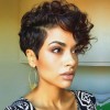 Pixie cut with curly hair