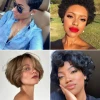 2024 rövid frizurák Fekete hölgyeknek