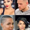 Rövid hajvágás fekete nőstények 2024